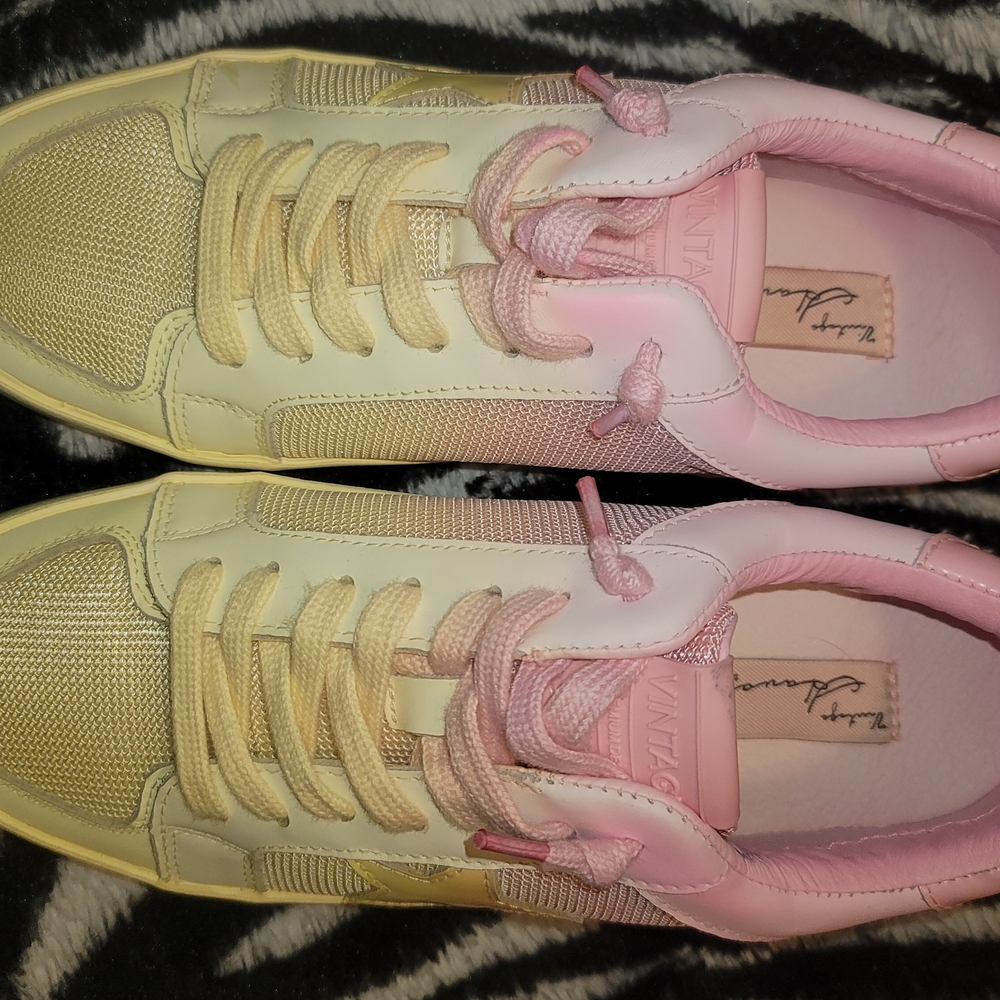 Vintage Havana Women's Sneakers in Pink and Butter Yellow